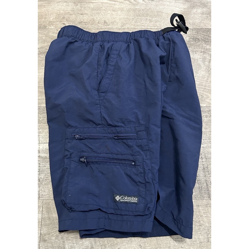 Columbia Boys 10/12‎ Junior Swim Trunks Shorts Mesh Lining Navy Blue Cargo